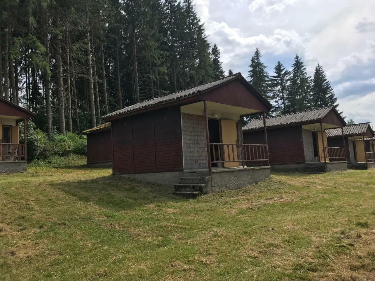 ホテルRetro Chaty U Plaze Lipno Černá v Pošumaví エクステリア 写真